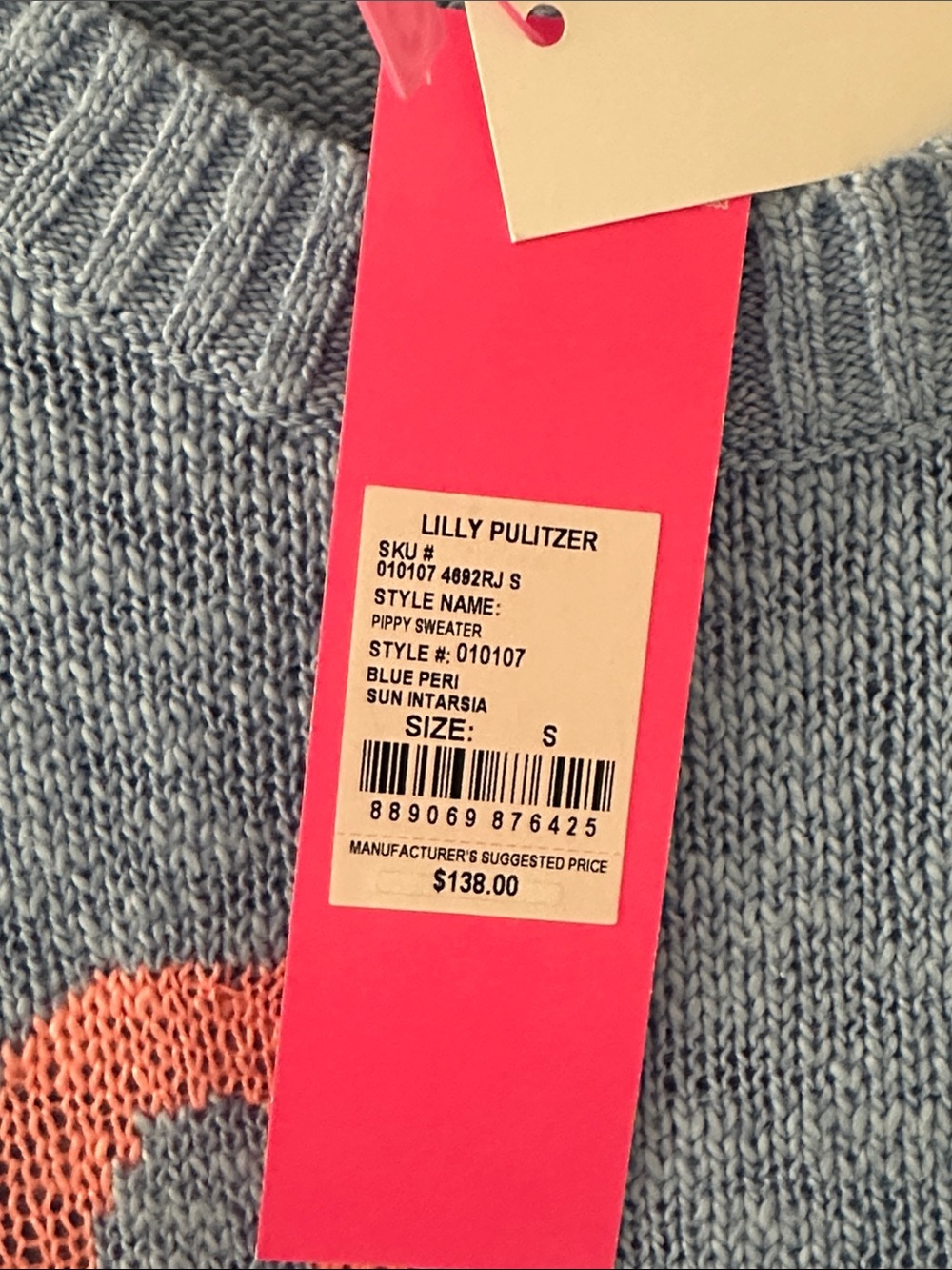 LILLY PULITZER NWT Womens Pippy
Sweater Sun Sand Sea Intarsia Sz Small Coastal - Picture 8 of 13